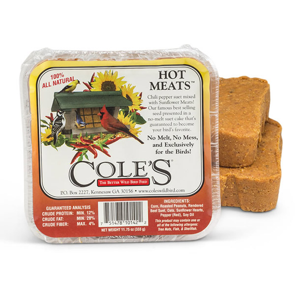 4 Pack Cole's Hot Meats Suet Cakes