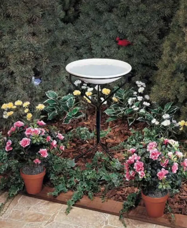 Allied Precision 20 IN Bird Bath with Metal Stand