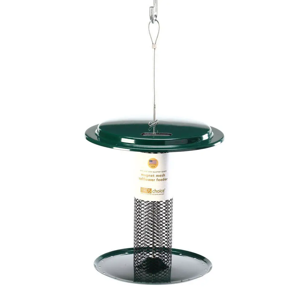 Birds Choice 1-1/4 qt. Magnet Mesh Safflower Feeder-Green