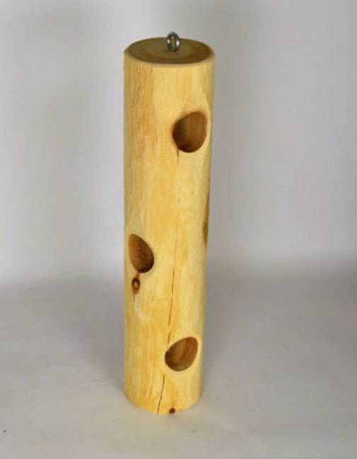 Solid Real Cedar Log Suet Plug Hanging Woodpecker Bird Feeder