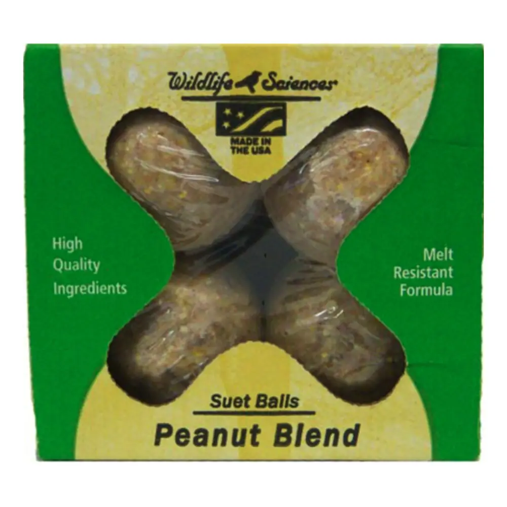 Suet Balls 4 Pack Peanut Blend Wildlife Science