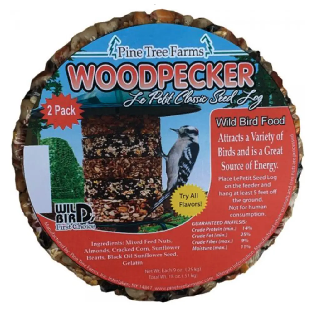 Lepetit Woodpecker Classic Seed Log 2 Pack
