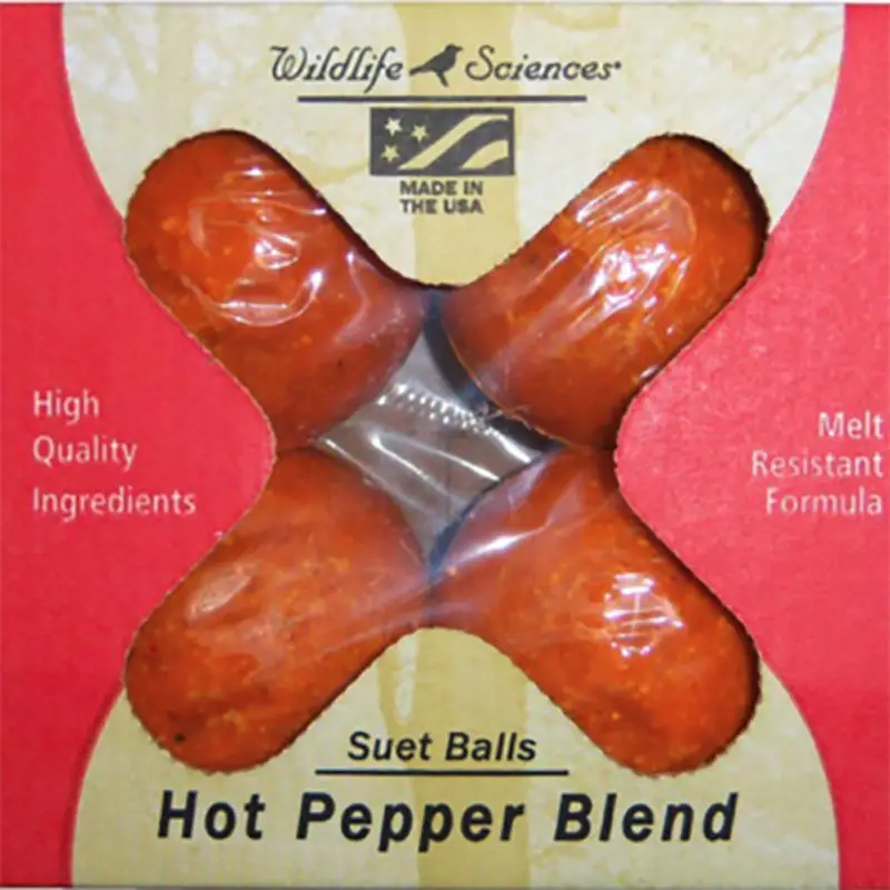 Suet Balls 4 Pack Hot Pepper Blend Wildlife Science
